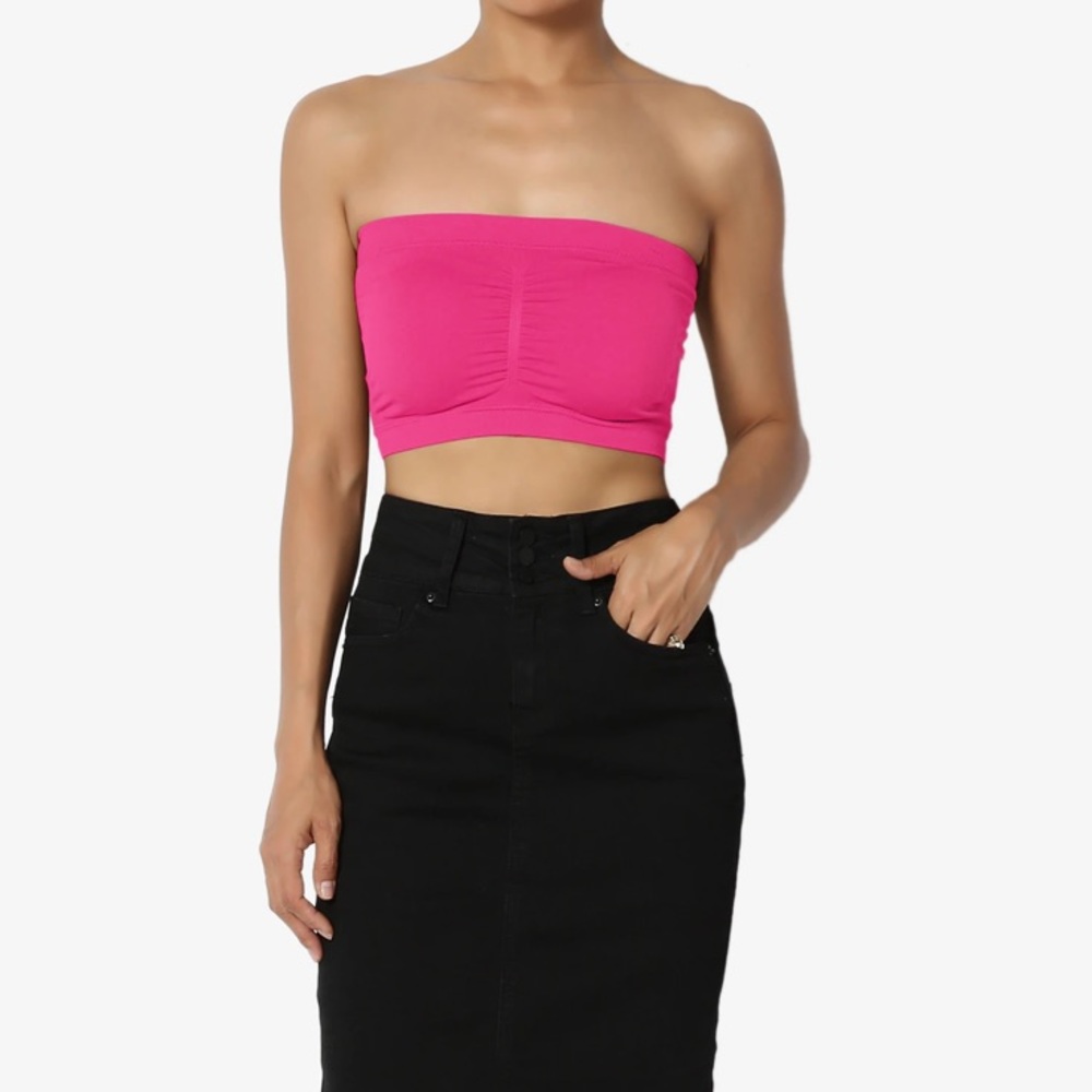 Pink Strapless Nikki Minaj Bandeau Bra